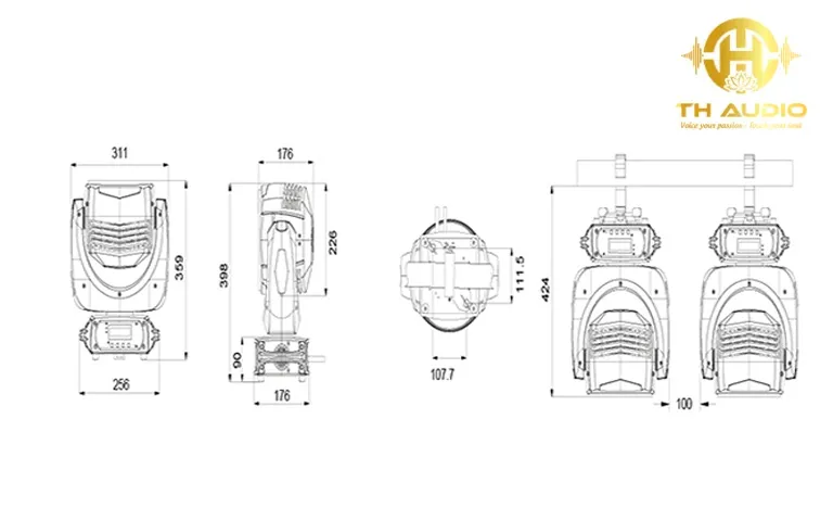 Đèn Led Moving Head GTD LMZ3019 II