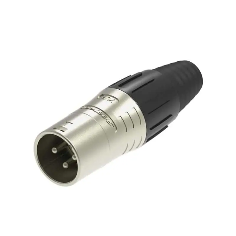 Jack Micro XLR Đực Seetronic SCSM3 - Vỏ Nickel Chân Bạc