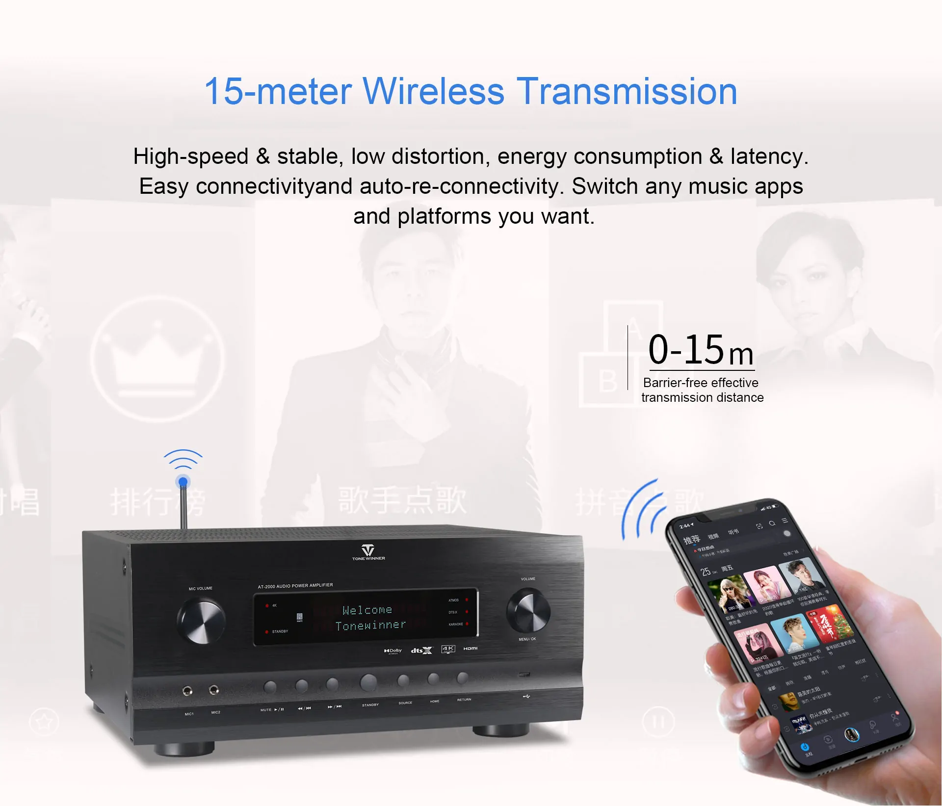 Ampli receiver xem phim ToneWinner AT-2000