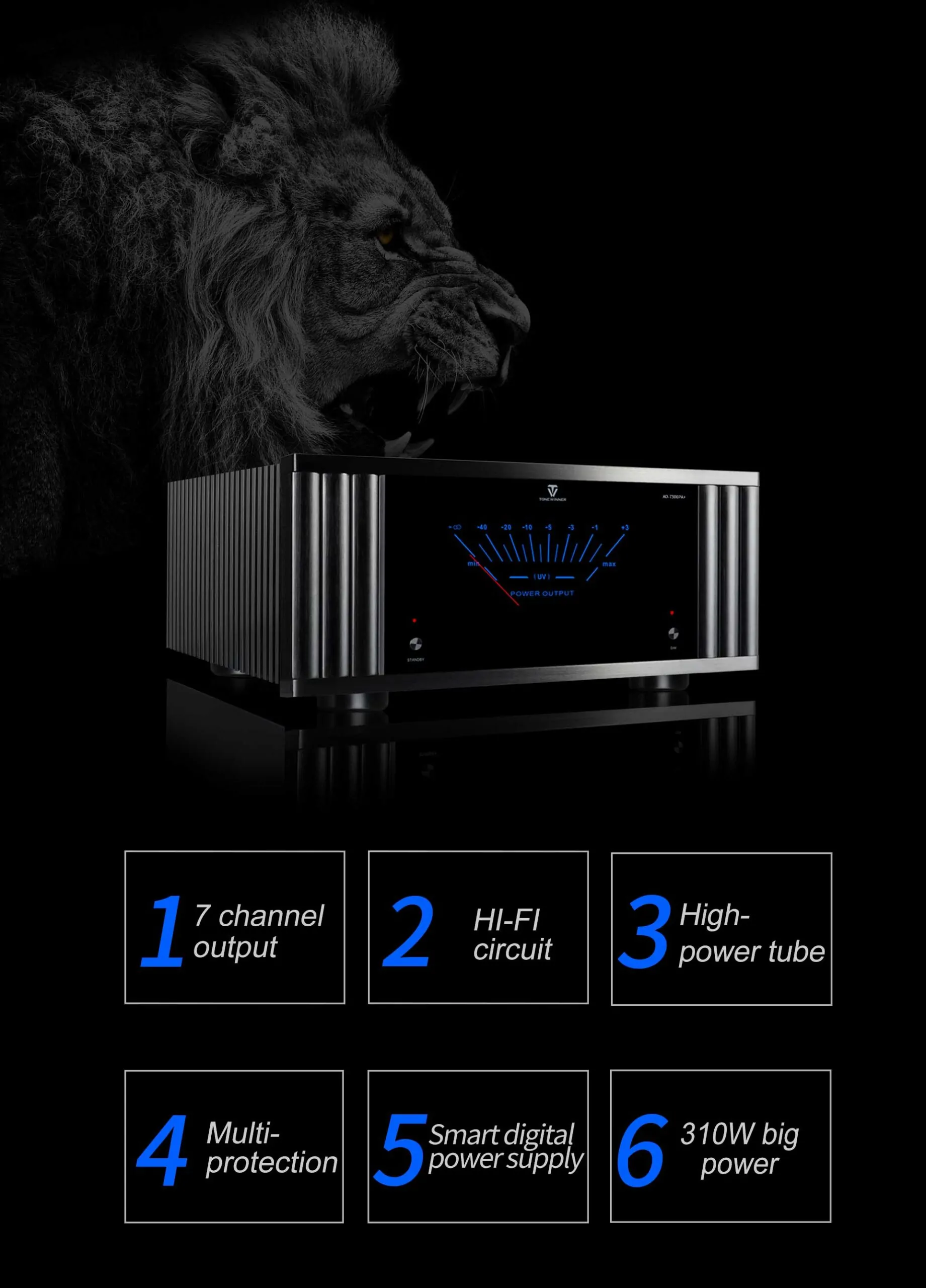 Amply xem phim ToneWinner AD-7300PA