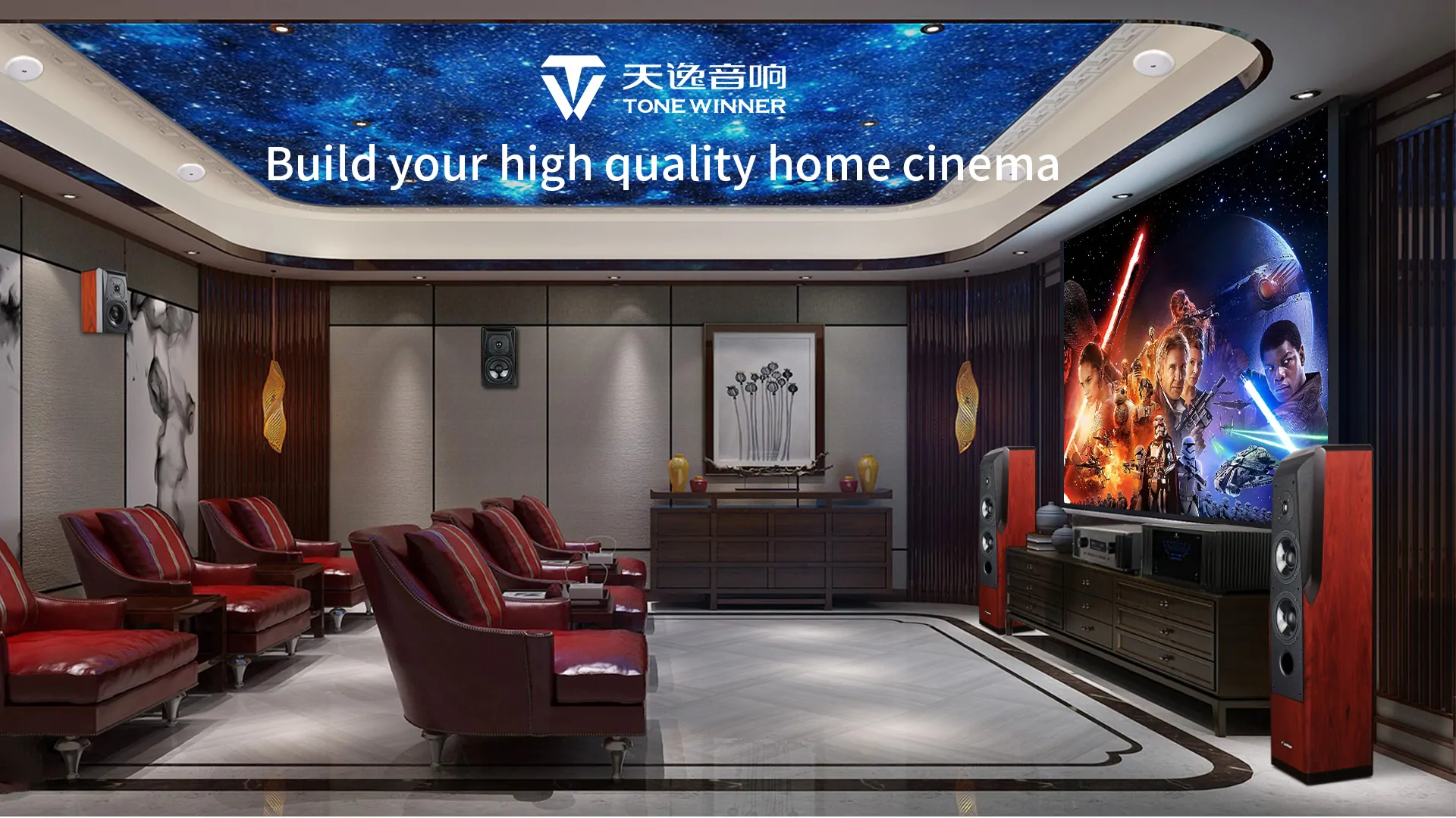 Tonewinner 1140W dual channels AV power amplifier for home theater