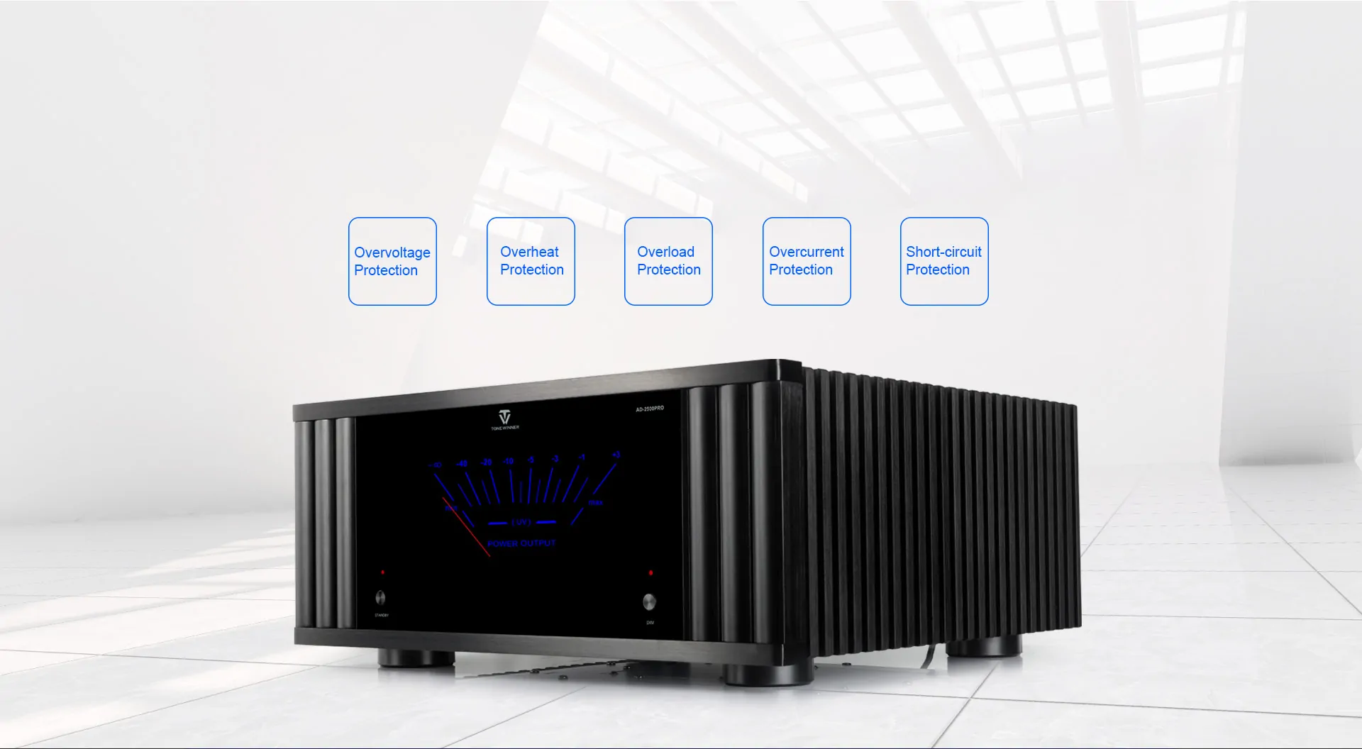 Tonewinner 1140W dual channels AV power amplifier for home theater
