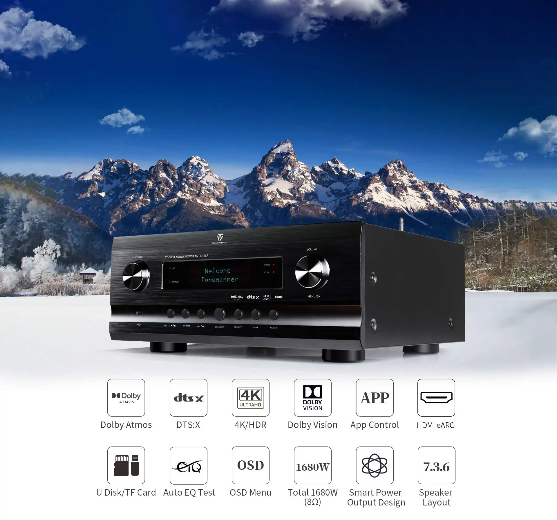 Tonewinner Dolby Atmos 13 ch decoding AV receiver