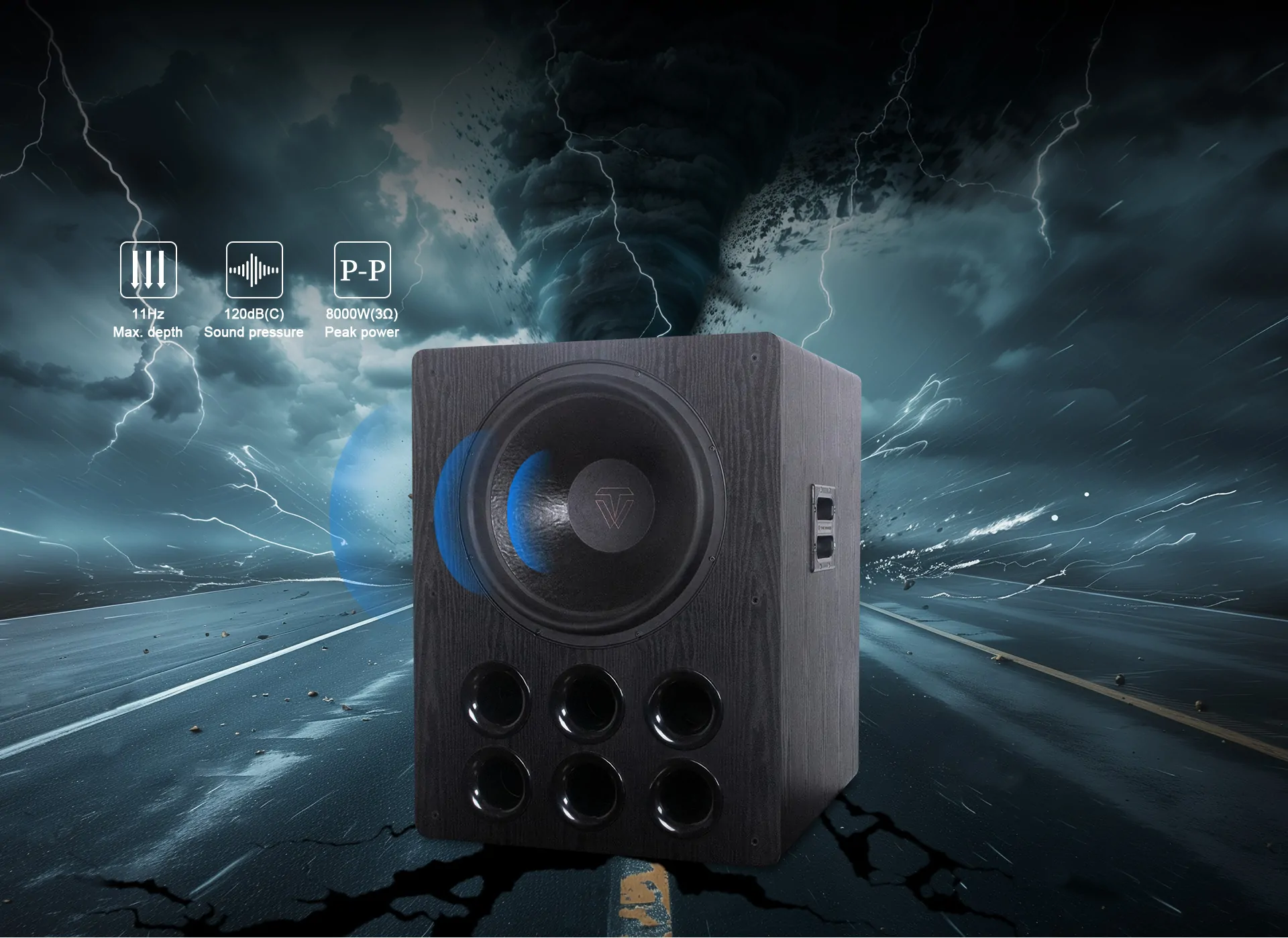 Tonewinner manufacture 18 inch DSP powered subwoofer