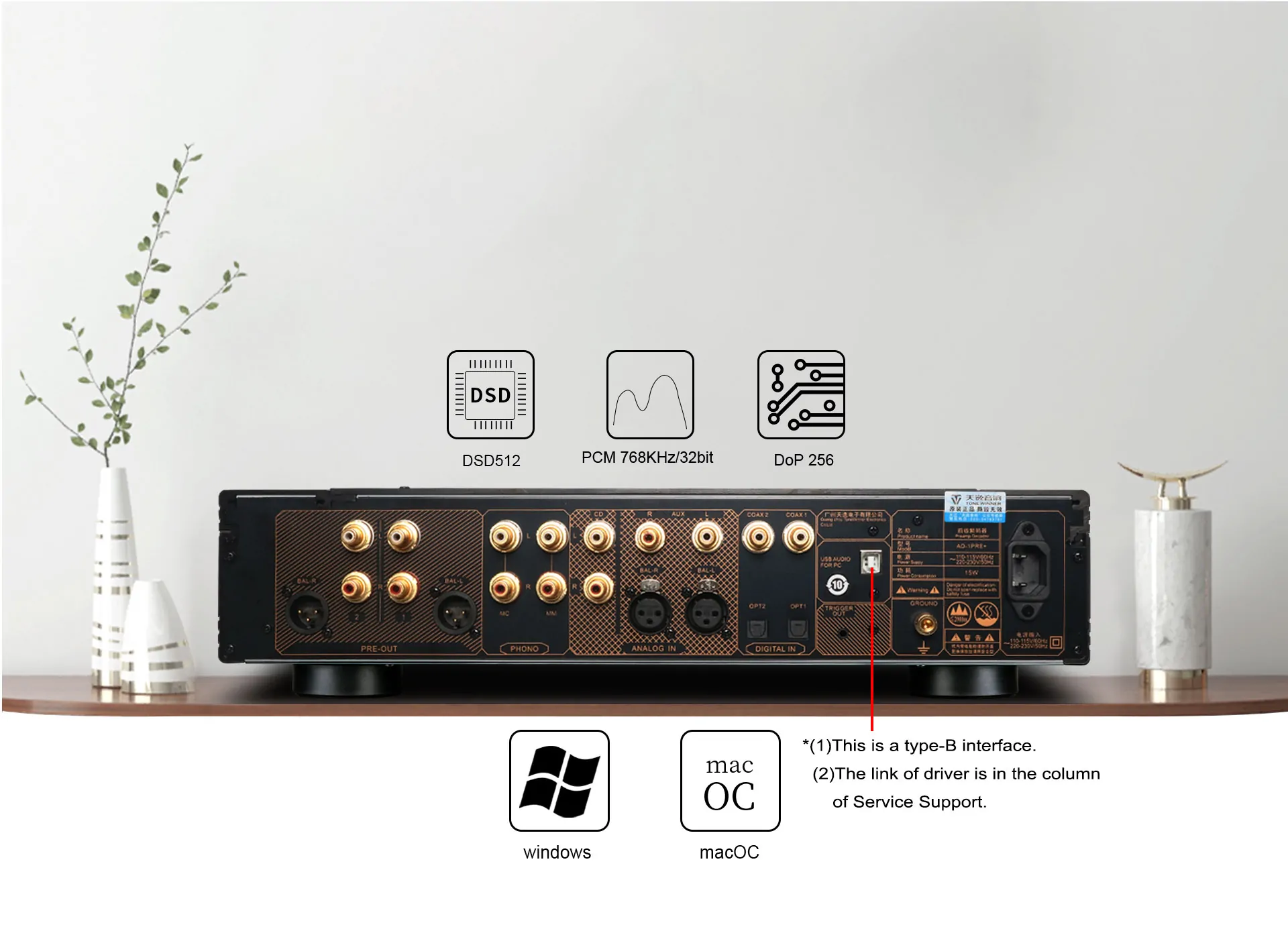 Tonewinner vendor Hi-Fi audio stereo DSD preamplifier